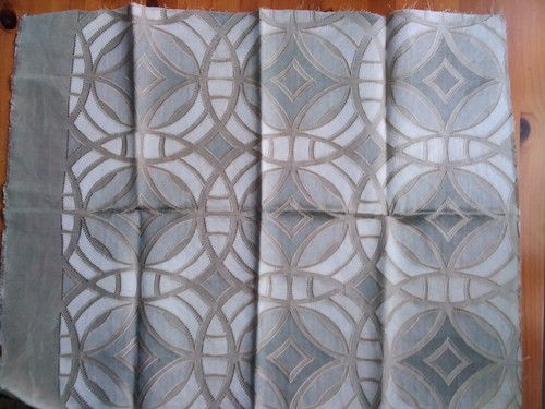 Stoffrest bestickt art - art, deco
