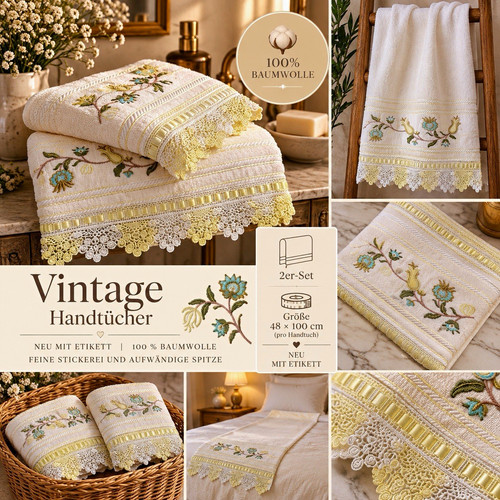 Vintage handtuchset tlg - vintage, 2-tlg