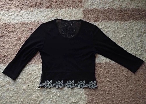 Damen bluse schwarz arm - damen, 3/4