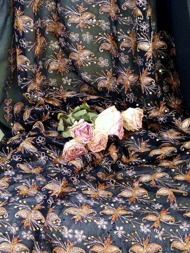Schwarzer vintage crepe - vintage,