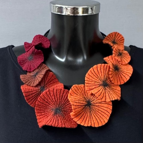 Halskette rot orange - halskette,