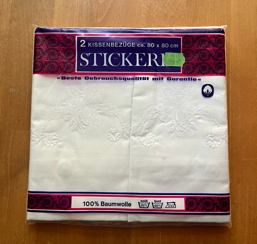 Stickerei kissenbezug 80x80 - stickerei, 2x