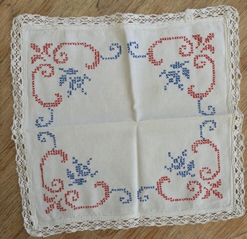 Vintage deckchen 35x35 - deckchen,