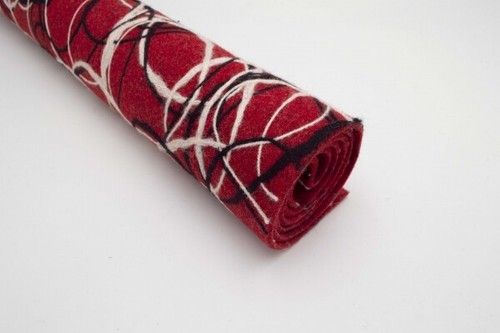 Bestickter filz rot - filz, mm