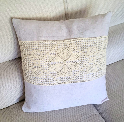 Kissenbezug weiß beige mit - kissenbezug, weiß/beige