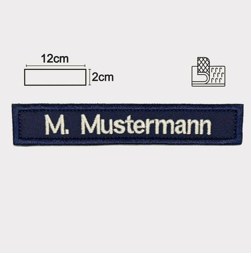Namensschild gestickt - namensschild,